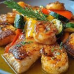 Cajun Garnelen Und Lachs