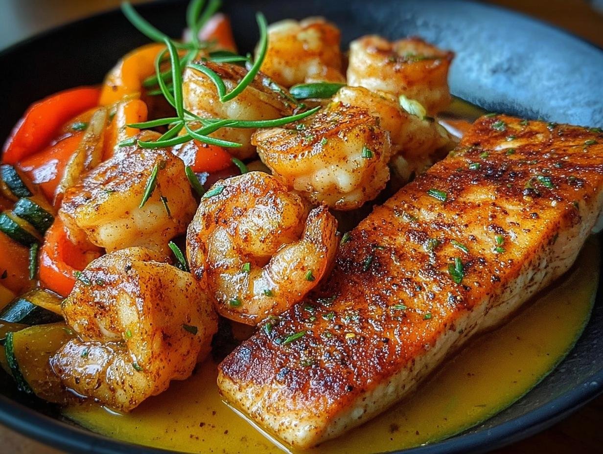 Cajun Garnalen en Zalm: Snelle Smul-hit - Cajun Garnelen Und Lachs - additional detail