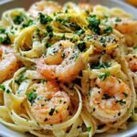 Garnelennudeln Mit Knoblauchbutter Ein
