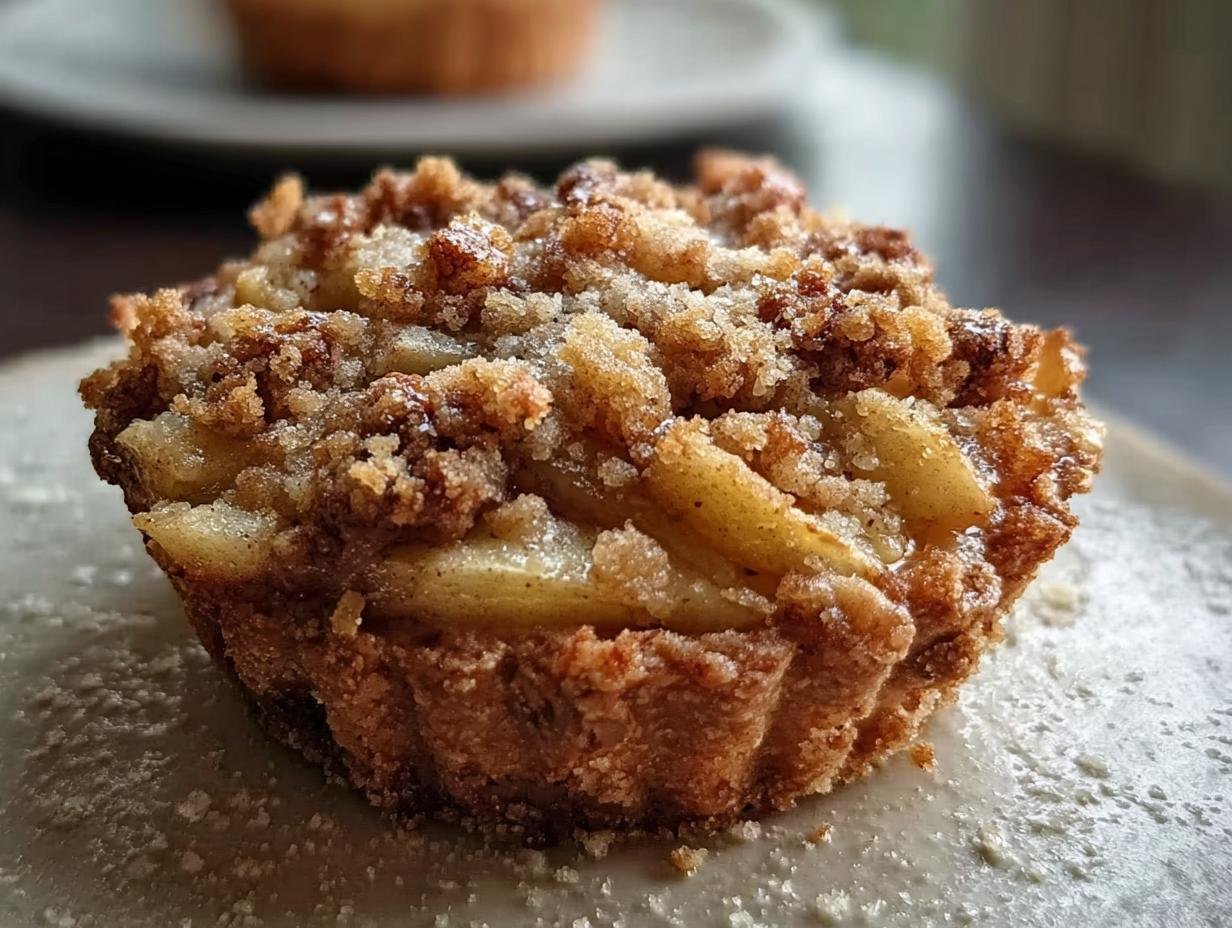 Gebackene Apfel Crumble Toertchen