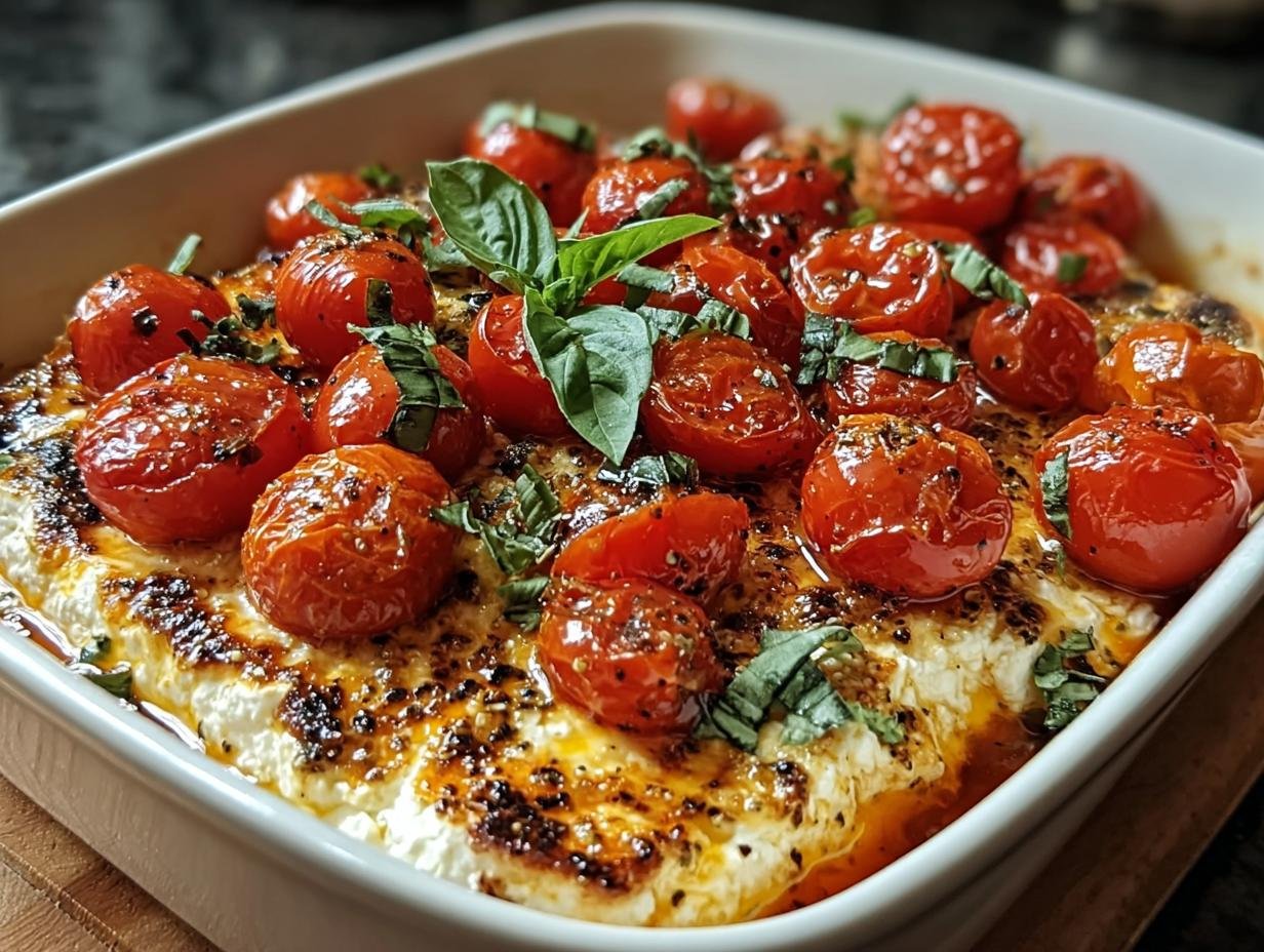 Gemuetlicher Tomaten Feta Ueberbacken