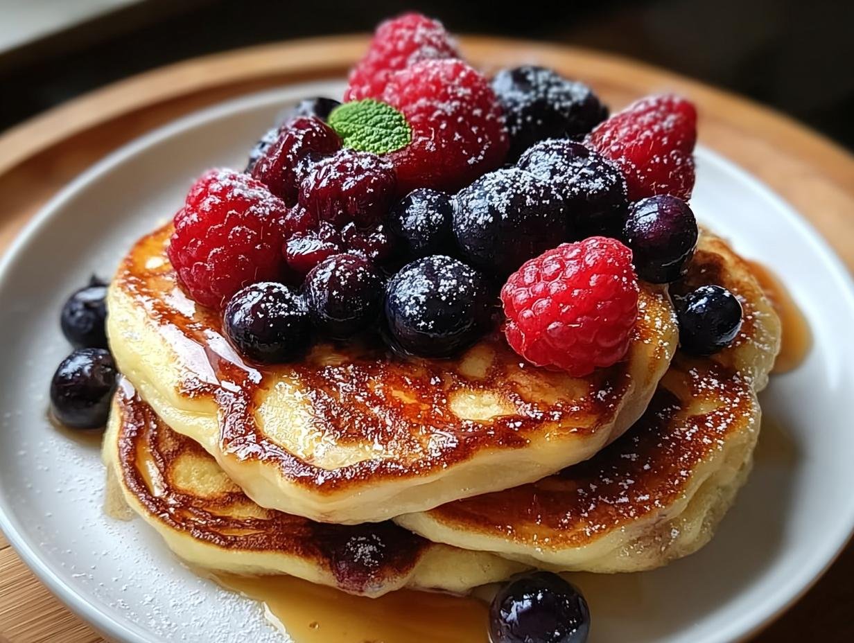 Hüttenkäse Pfannkuchen Mit Beeren - Schnell & Lecker - Huttenkase Pfannkuchen Mit Beeren - additional detail