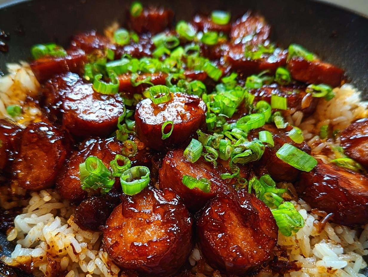 One Pan Sweet Tangy Sausage Rice: 30 Minute Deal - One Pan Sweet Tangy - main visual representation