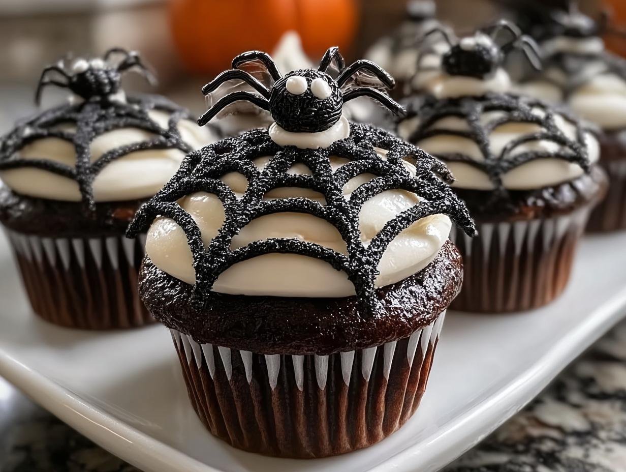 Spookachtige Spinnenweb Cupcakes: 20 min maken - Spooky Spider Web Cupcakes - additional detail