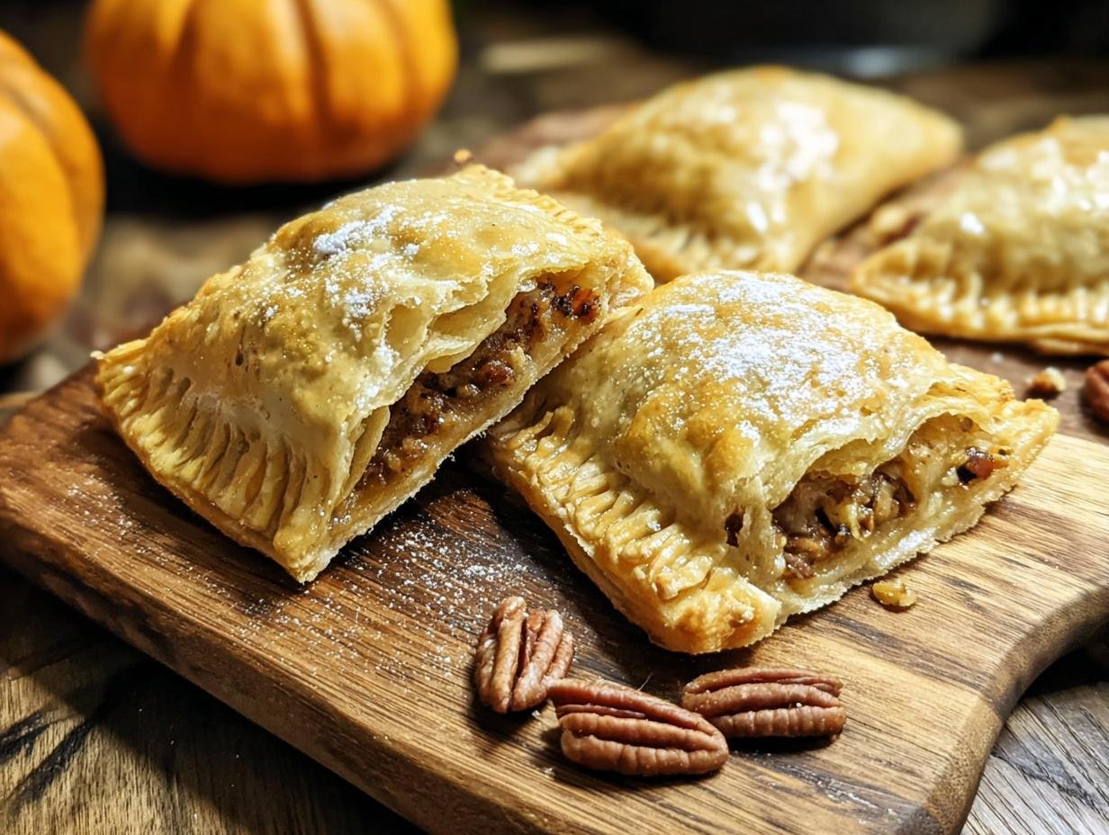 Een stapel Airfryer Maple Pecan hand pies, klaar om geserveerd te worden