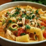 Cajun Huehnchen Pastasuppe