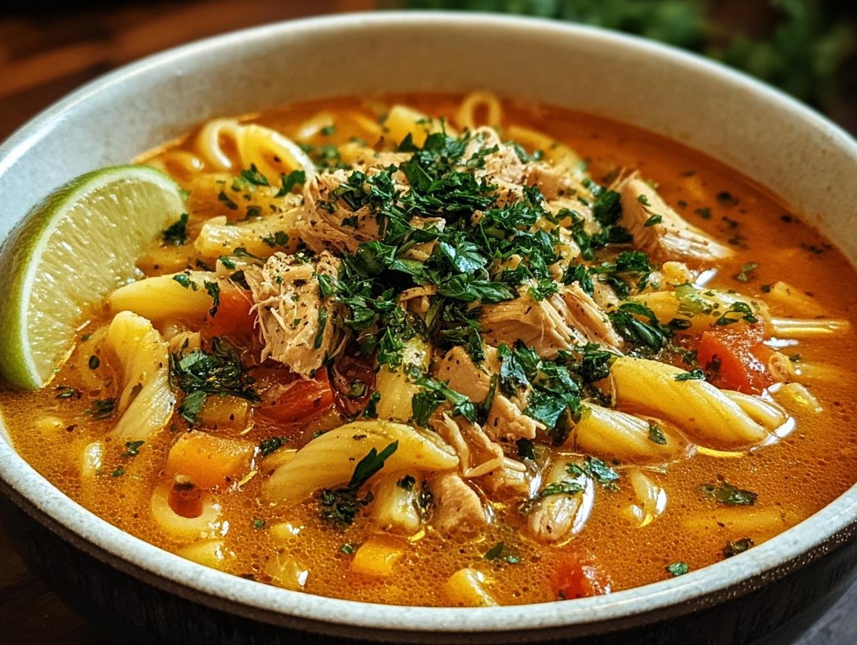 Heerlijke Cajun Kip Pastasoep: Snel & Makkelijk - Cajun Huehnchen Pastasuppe - additional detail