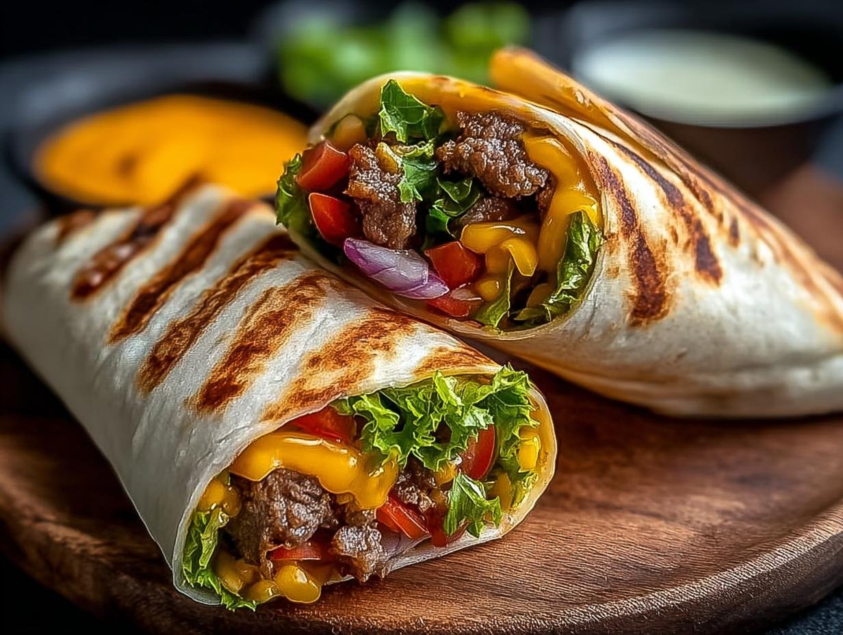 Cheeseburger Wraps: Ongelooflijk makkelijk! - Cheeseburger Wraps Ein Unglaubliches - additional detail