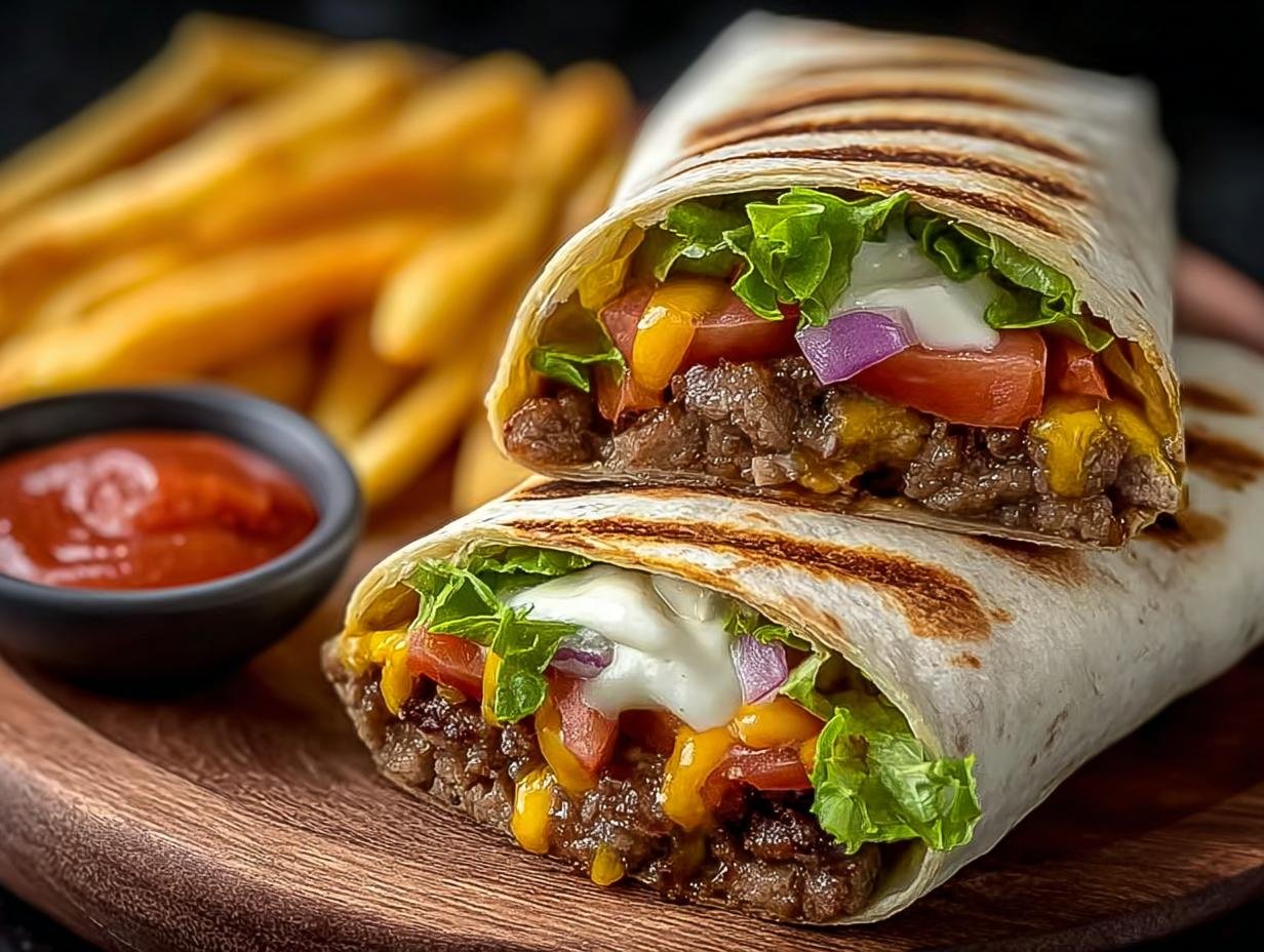 Cheeseburger Wraps Ein Unglaubliches