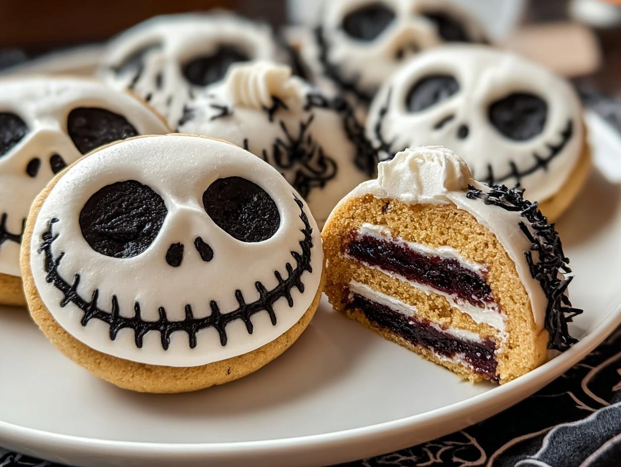Einfache Jack Skellington Kekse: 1 Magisch Lekker - Gedecoreerde Jack Skellington koekjes klaar om te serveren