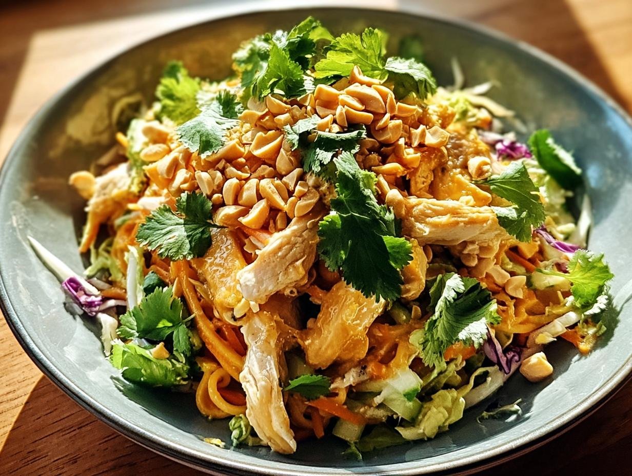 Einfacher Thai Erdnuss Huhnchensalat
