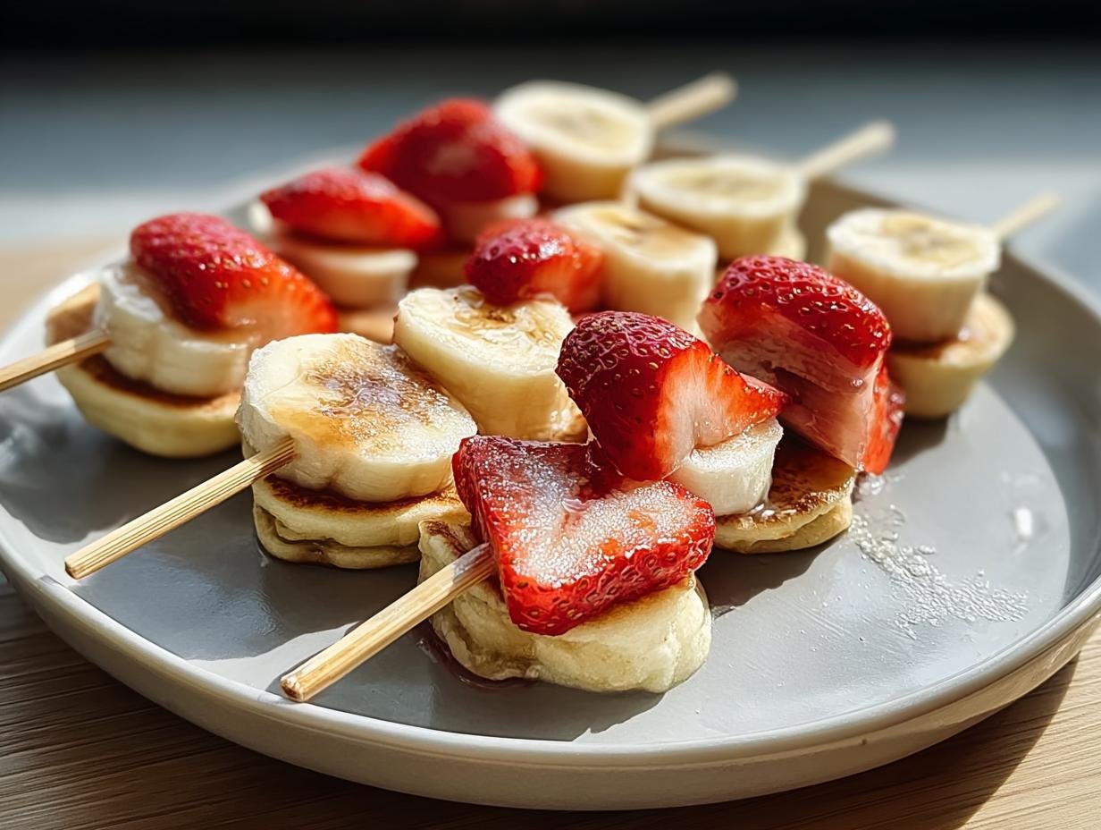 Erdbeer Bananen Pfannkuchen Spiesse: 1 Delicieus Recept - Erdbeer Bananen Pfannkuchen Spiesse - additional detail