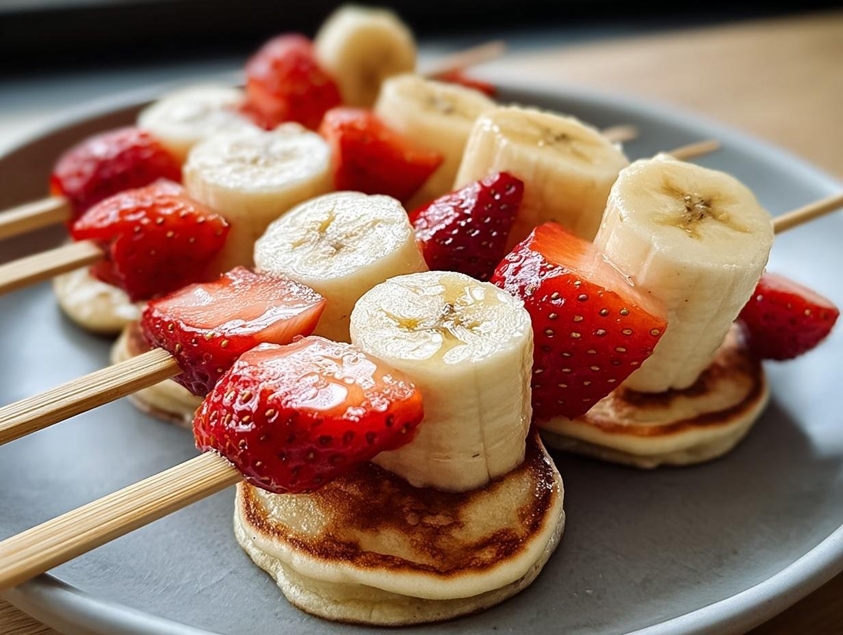Erdbeer Bananen Pfannkuchen Spiesse: 1 Delicieus Recept - Erdbeer Bananen Pfannkuchen Spiesse - additional detail