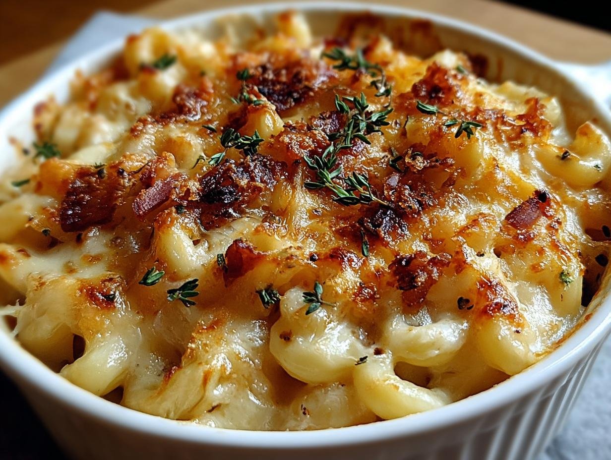 Französische Zwiebelmakkaroni Mit Kase: 7acious - Franzosische Zwiebelmakkaroni Mit Kase - additional detail