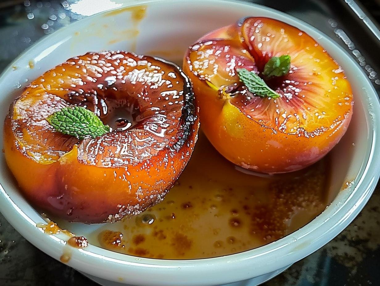 Gebackene Pfirsiche Ein Unglaublich