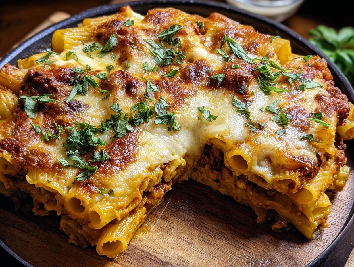 Gebackene Rigatoni: 4 kazen, hemels - Gebackene Rigatoni Mit Kasesorten - additional detail