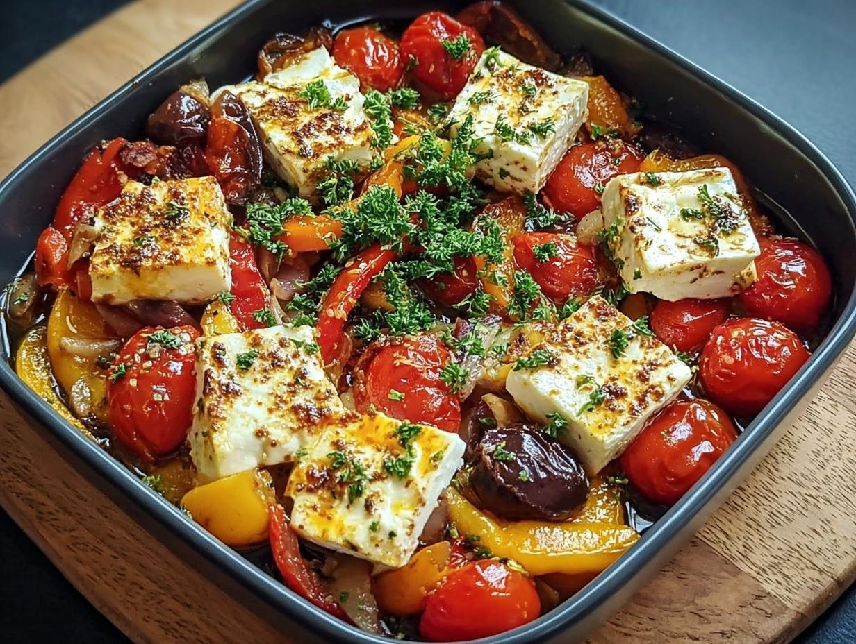 Gebackener Feta Auf Mediterranem