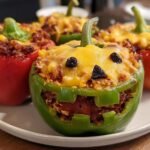 Gefuellte Halloween Paprika Nach