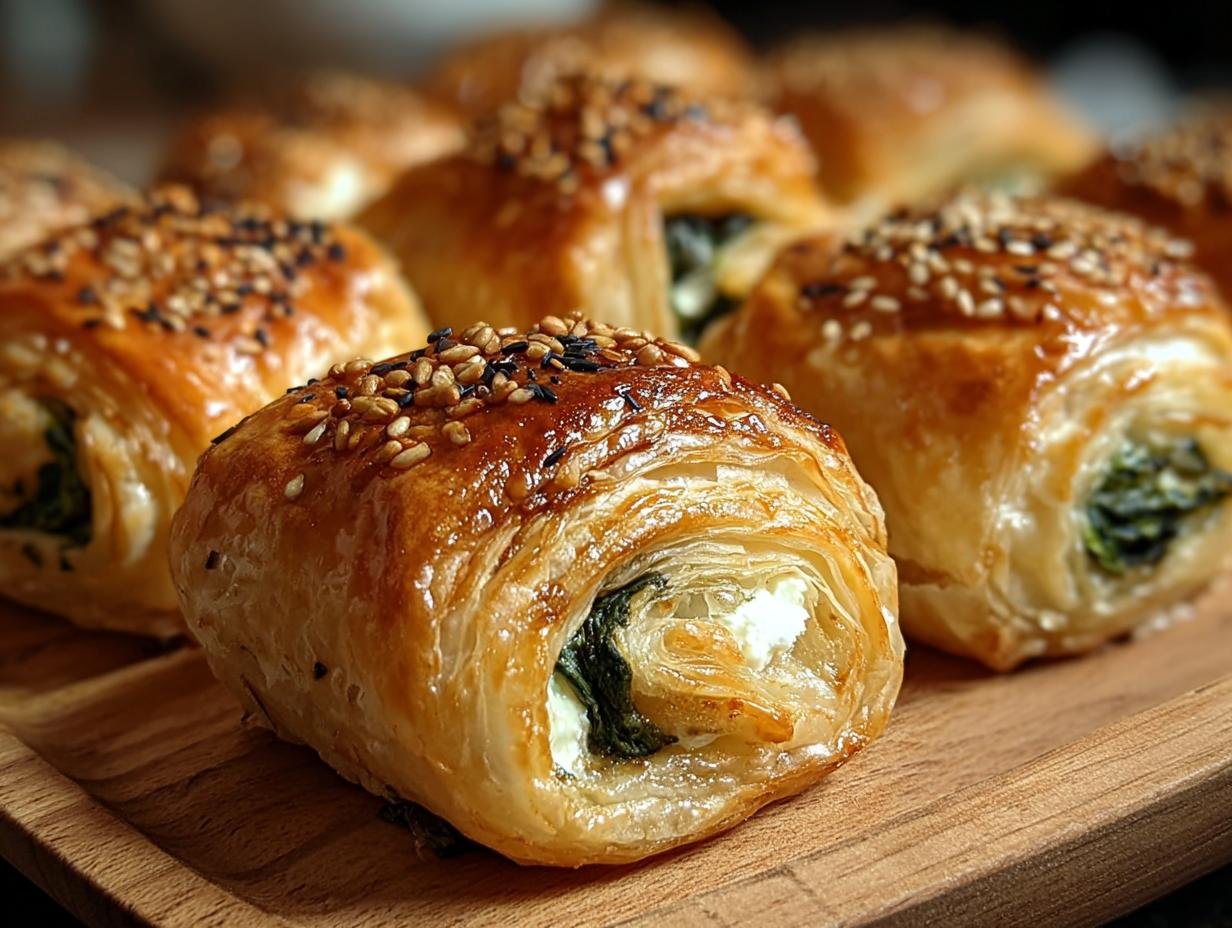 Herzhafte Blaetterteig Roellchen Mit