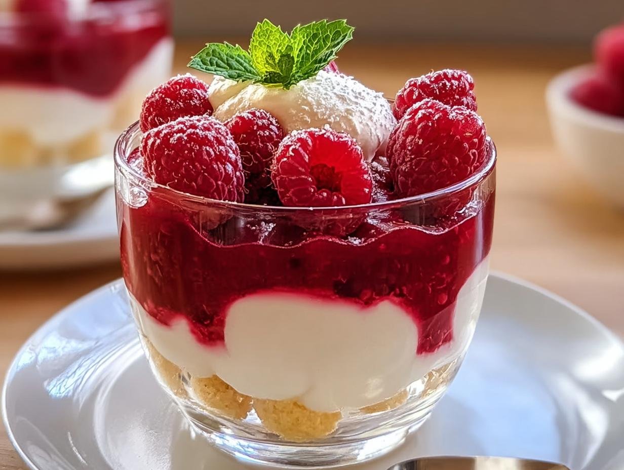 Himbeer Mascarpone Creme Dessert