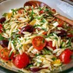 Italienischer Orzo Nudelsalat Ein