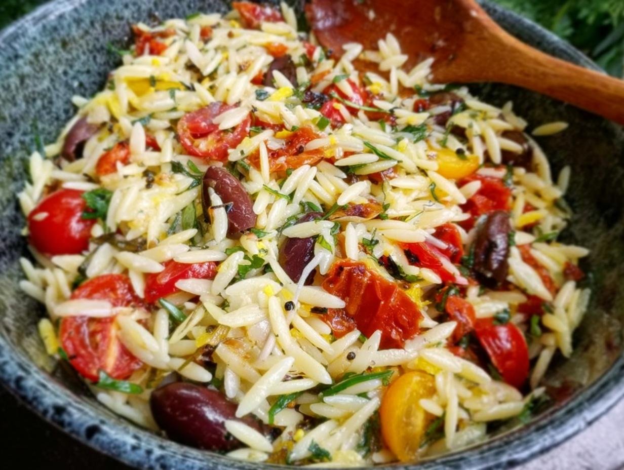Italiaanse Orzo Nudelsalat: Fantastische Zomersalade - Italienischer Orzo Nudelsalat Ein - additional detail