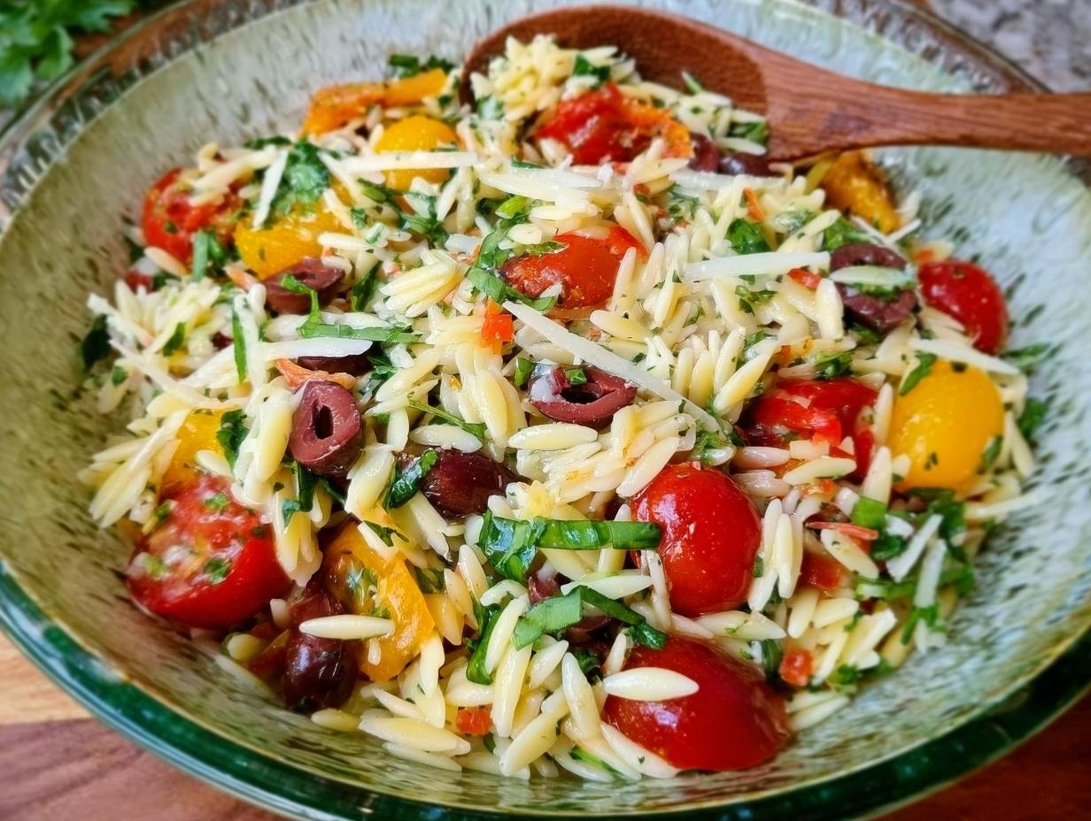 Italiaanse Orzo Nudelsalat: Fantastische Zomersalade - Italienischer Orzo Nudelsalat Ein - additional detail