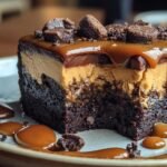 Karamell Brownie Kasekuchen Ein