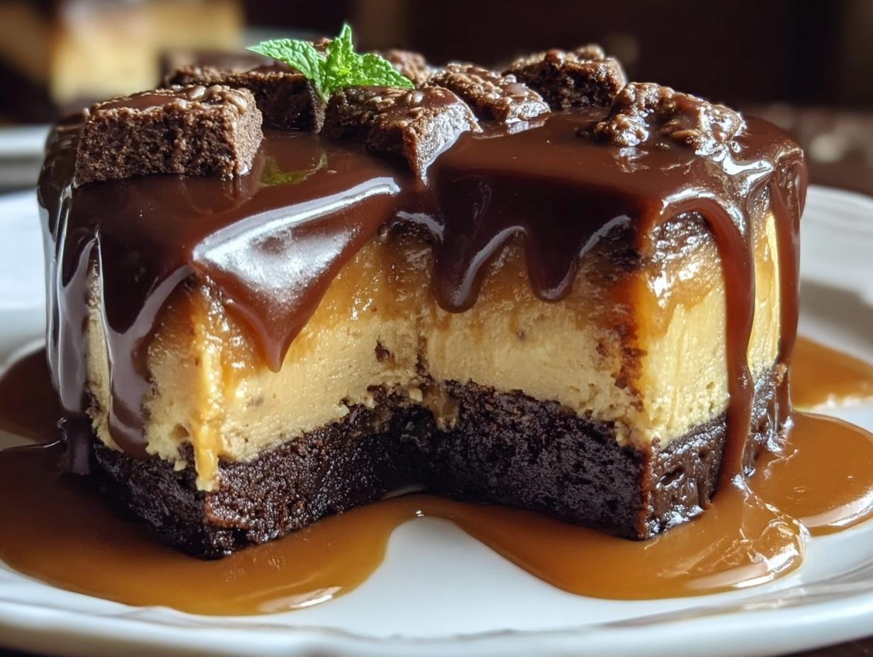 Karamell Brownie Kasekuchen: 1 Perfect Recept - Karamell Brownie Kasekuchen Ein - additional detail