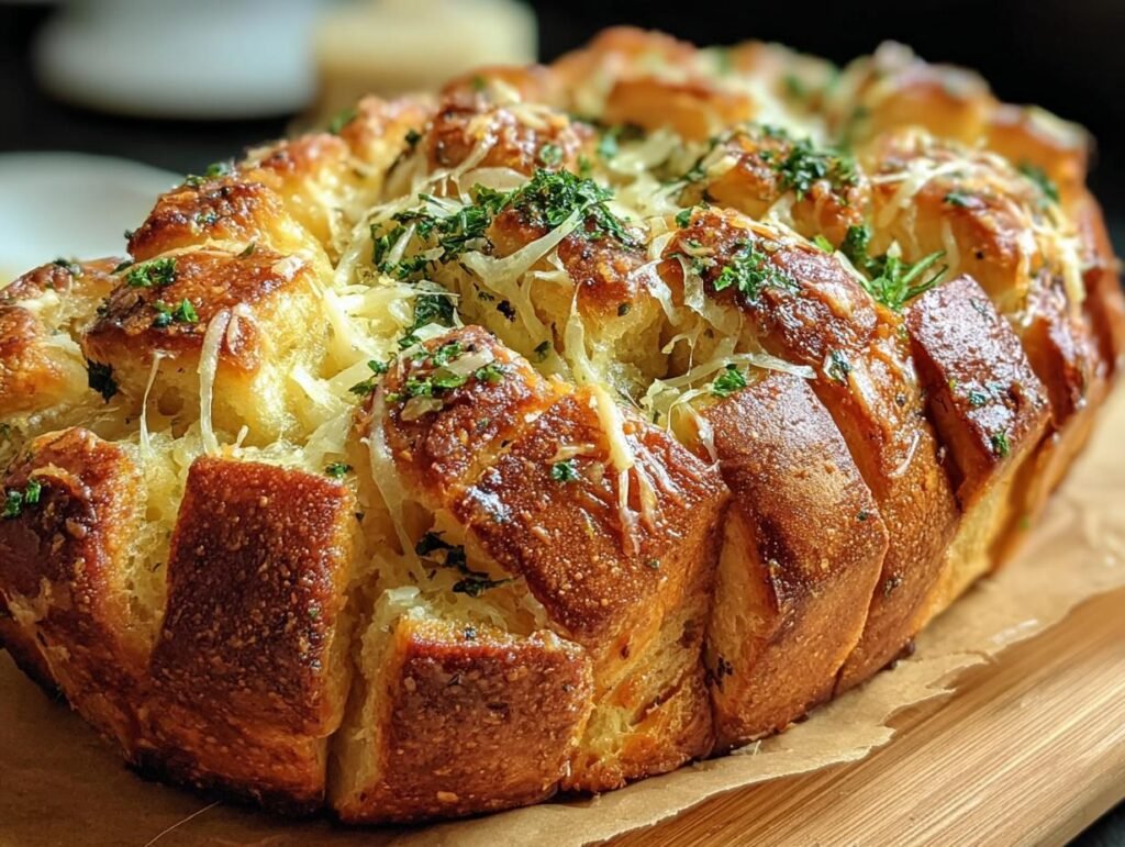 Knoblauch Parmesan Zupfbrot Rezept