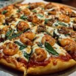 Knusprige Garnelenpizza New York
