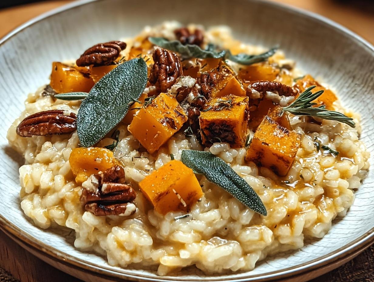 Geroosterde pompoen risotto met 5 geheimen - Roasted Butternut Squash Risotto - additional detail