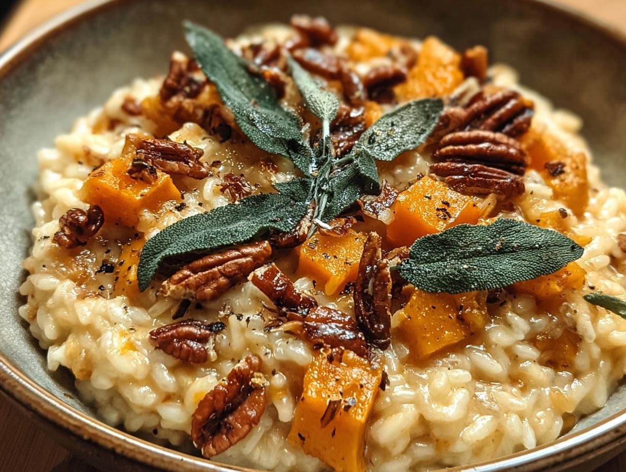 Geroosterde pompoen risotto met 5 geheimen - Roasted Butternut Squash Risotto - additional detail