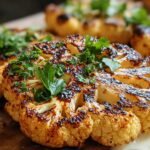 Scharfe Gegrillte Blumenkohlsteaks