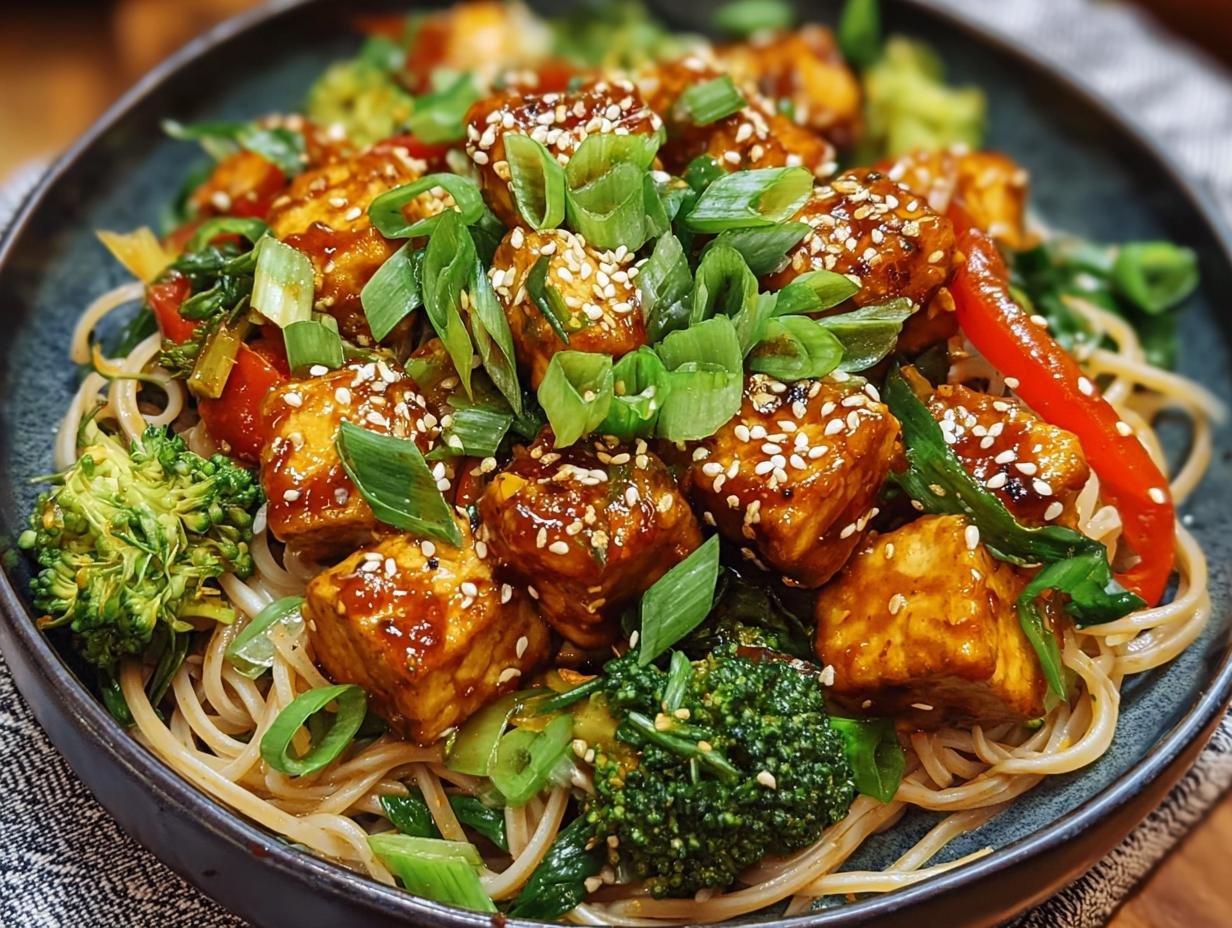 Spicy Sesame Tofu Noodles