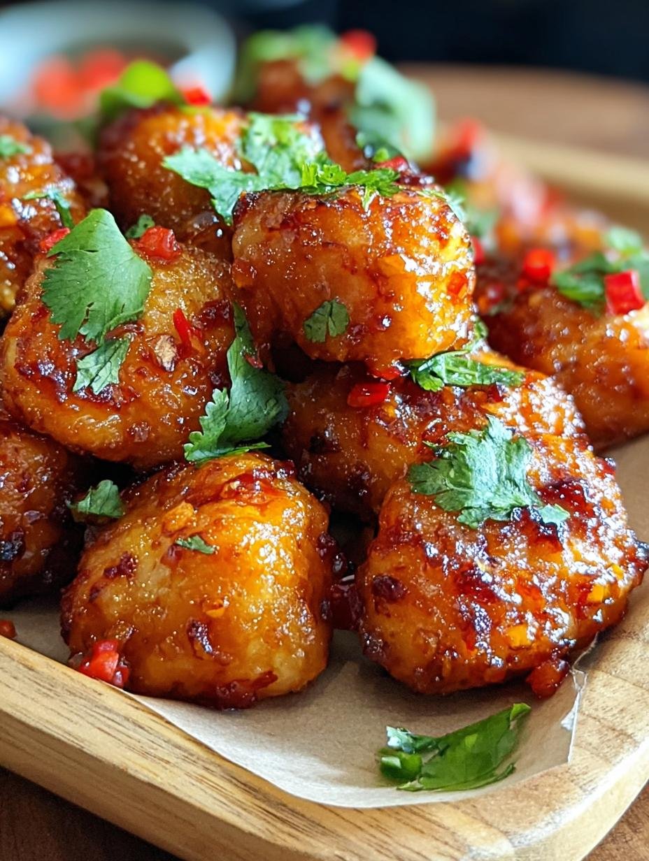 Airfryer Zoete Chili: Bomb Kip Recept Snel - Air Fryer Sweet Chili - close-up van knapperige kipstukjes met zoete chilisaus