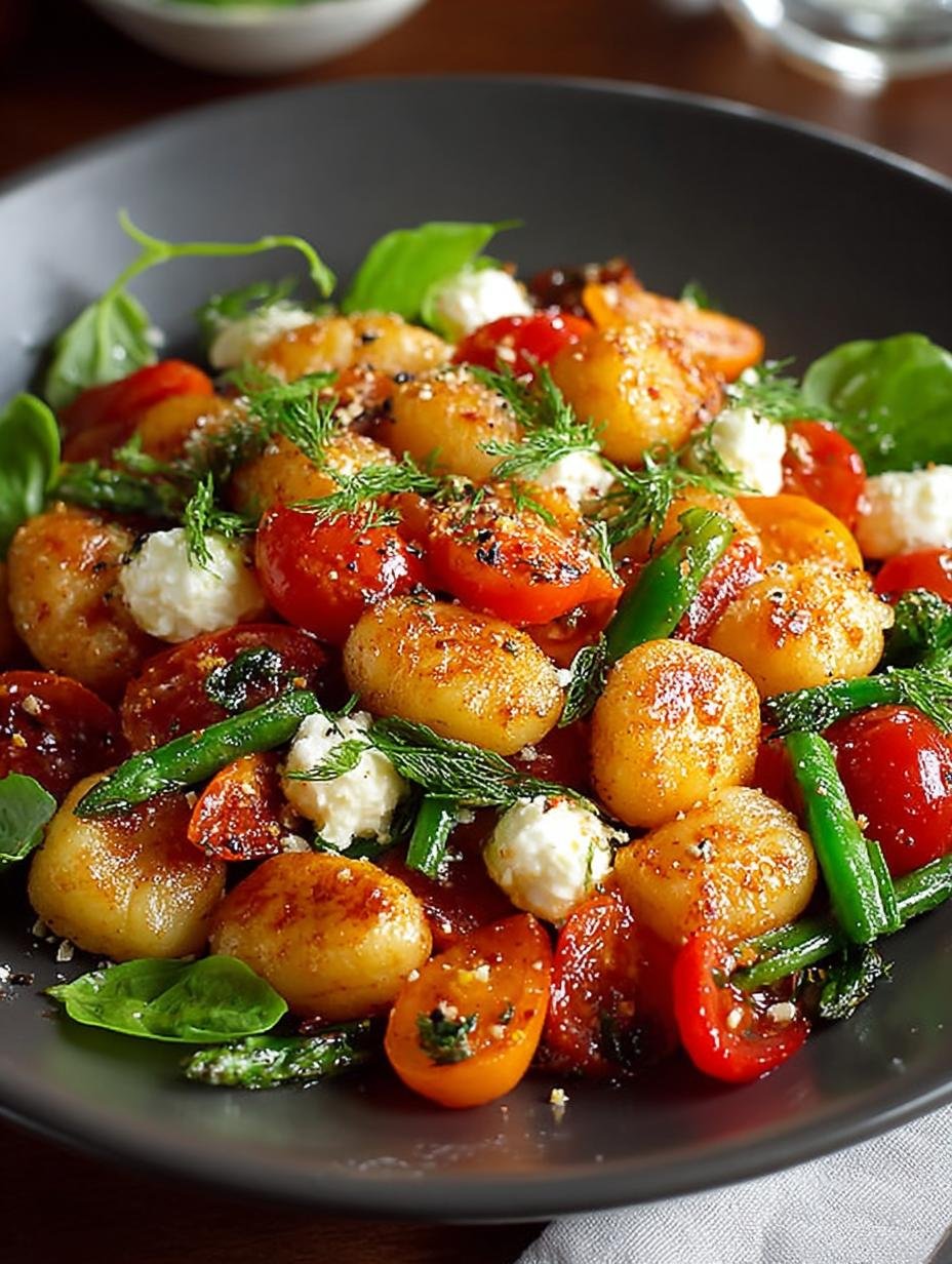Geweldige Bunte Gnocchi Gemuse Pfanne in 1 Pan! - Bunte Gnocchi Gemuse Pfanne - main visual representation