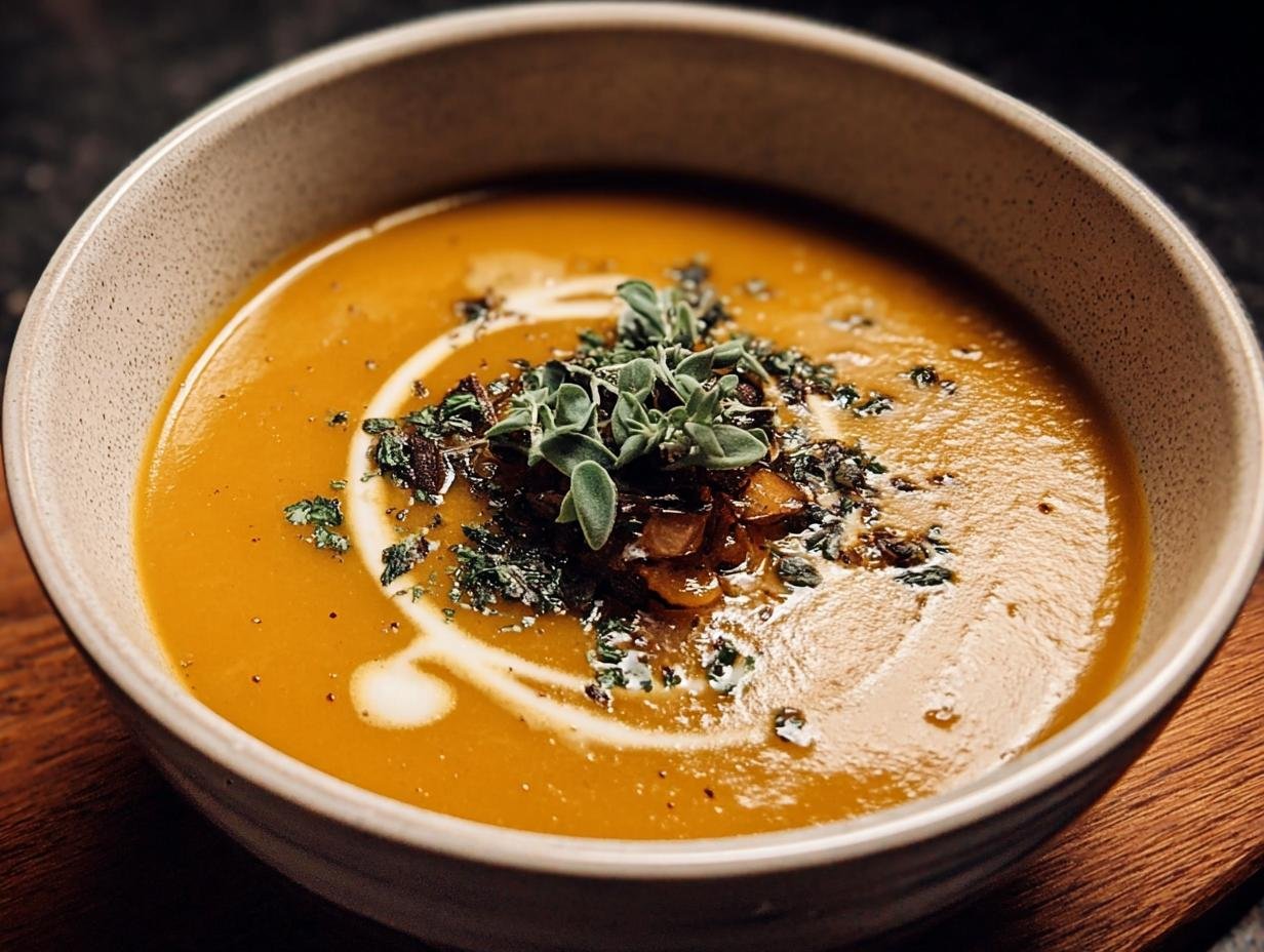 Heerlijke Butternusskurbissuppe met 1 Geheime Smaakmaker - Butternusskurbissuppe Mit Karamellisierten Zwiebeln - main visual representation