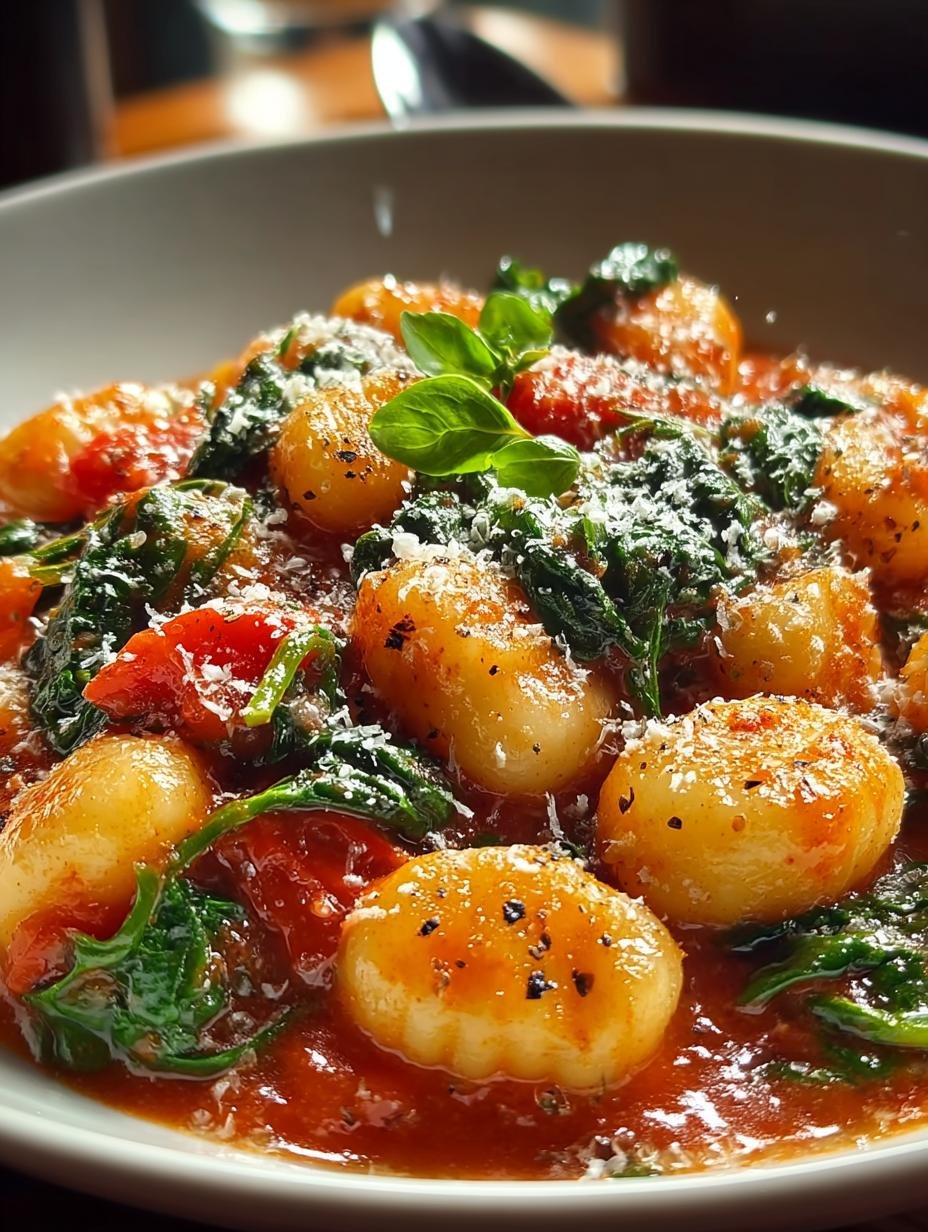 Creamy Tomato Spinach Gnocchi