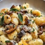 Cremige Ziegenkase Pilz Gnocchi