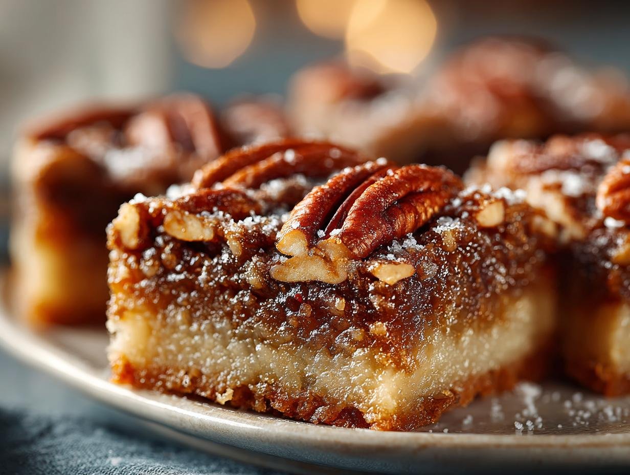 Gesalzene Ahorn Pekannusskuchenriegel