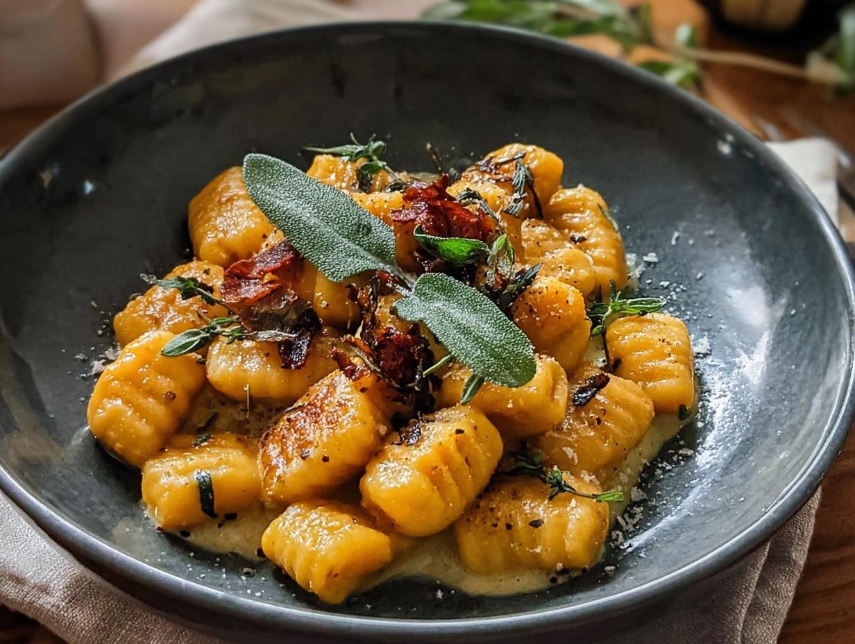 Gnocchi met 500g romige pompoensaus - Gnocchi Mit Cremiger Kurbissauce - additional detail