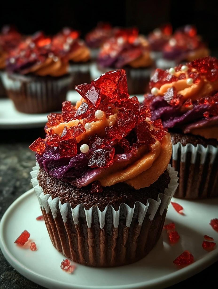 Halloween Cupcakes Mit Glasscherben: Griezelig Lekker - Halloween Cupcakes Mit Glasscherben - main visual representation