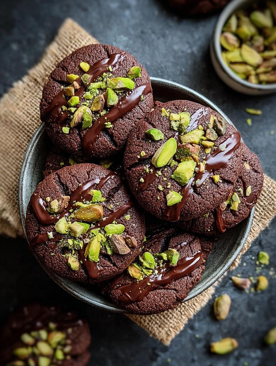 Pistazien Schokoladen Sable Kekse