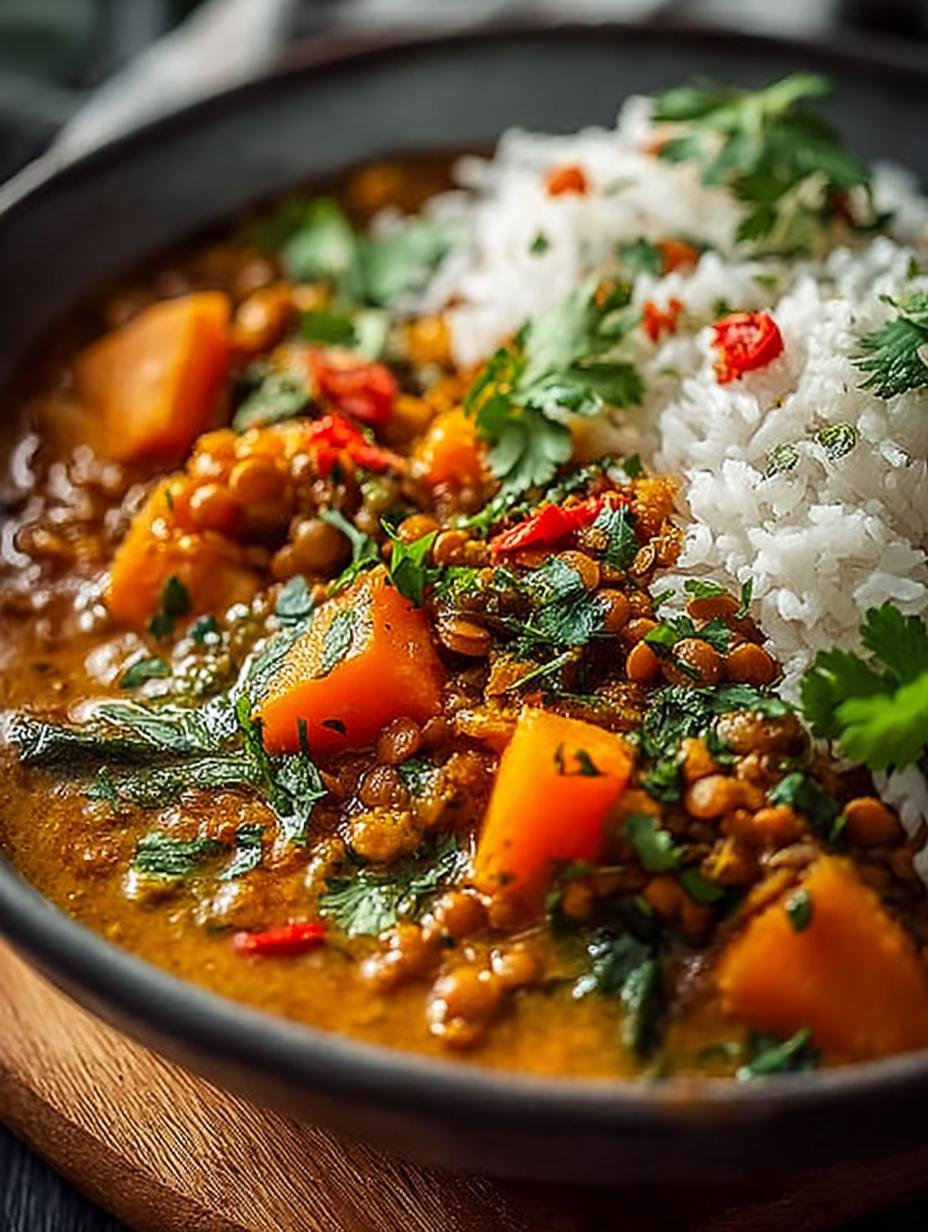 Warmendes Kurbis Linsen Curry
