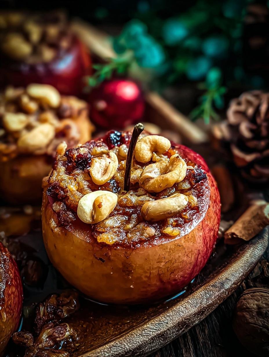 Weihnachtliche Bratapfel Mit Nussen