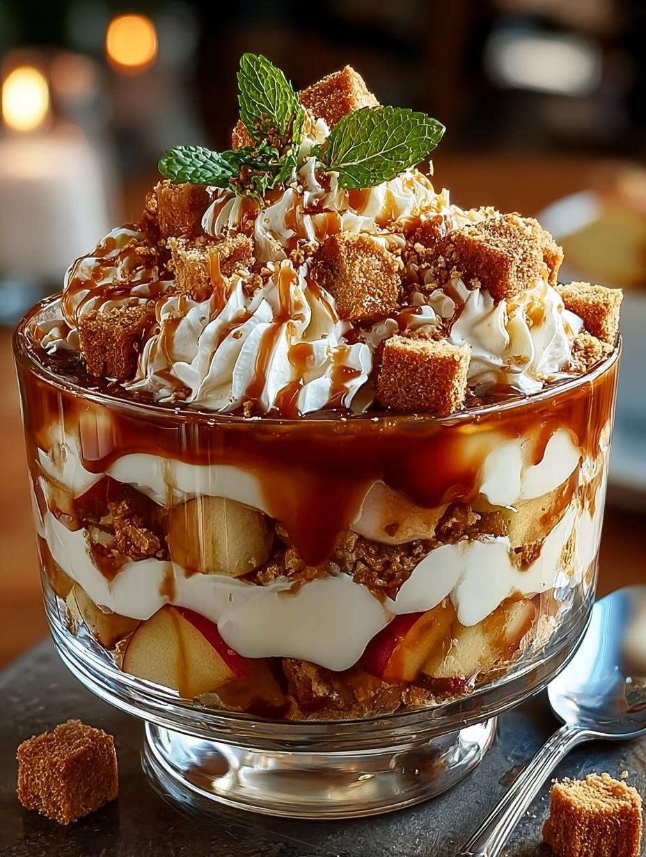 Bratapfel Karamell Trifle