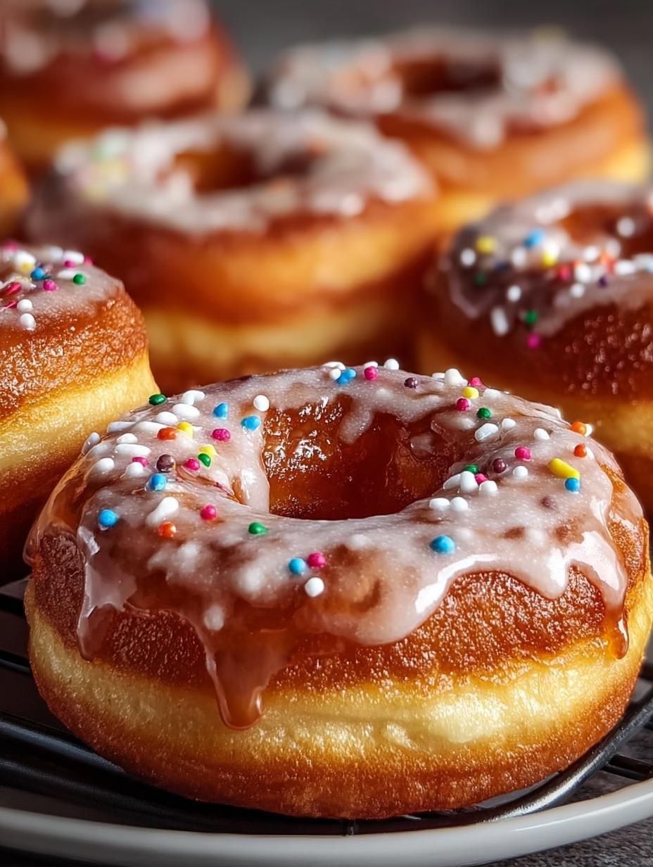 Perfecte Donuts Uit De Heteluchtfriteuse in 7 Stappen - Donuts Aus Der Heisluftfritteuse - versgebakken donuts met poedersuiker op een rooster