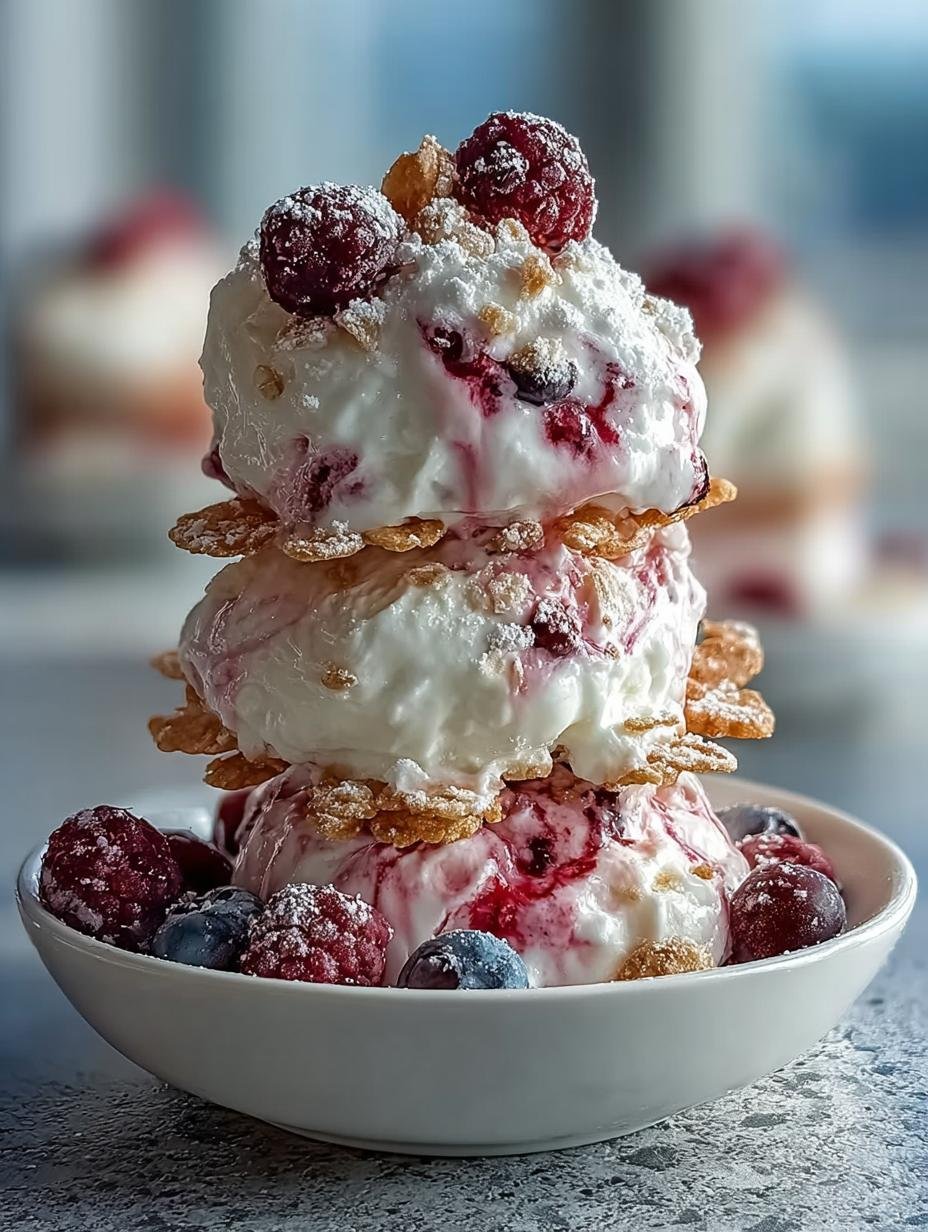 Einfache Gefrorene Joghurt Cereal: 1 Heerlijk Toetje - Heerlijke en verfrissende bevroren yoghurt cereal rondes met muesli en fruit