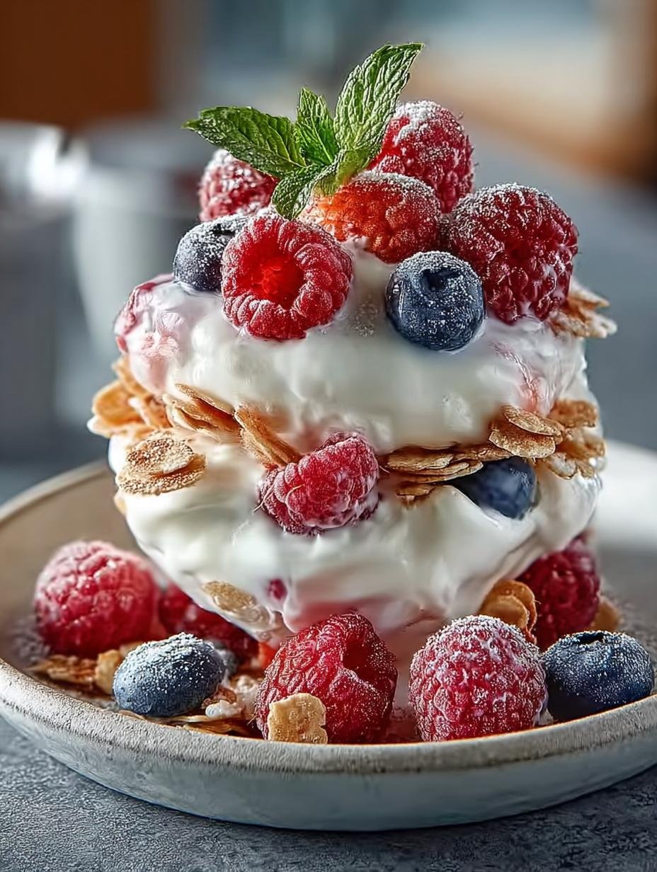 Einfache Gefrorene Joghurt Cereal